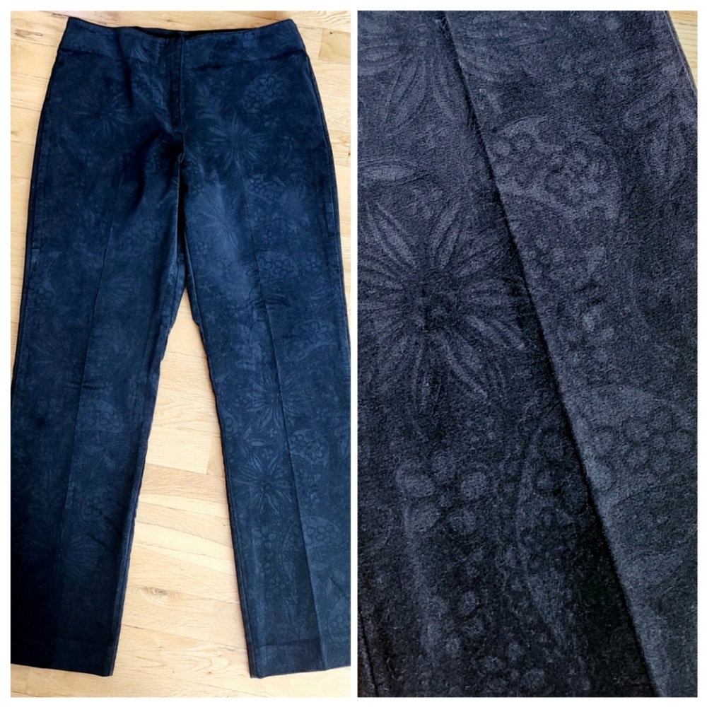 Vintage Lilly Pulitzer Maria Velvet Black Highland Paisley Pant Sz 6 Whimsigoth